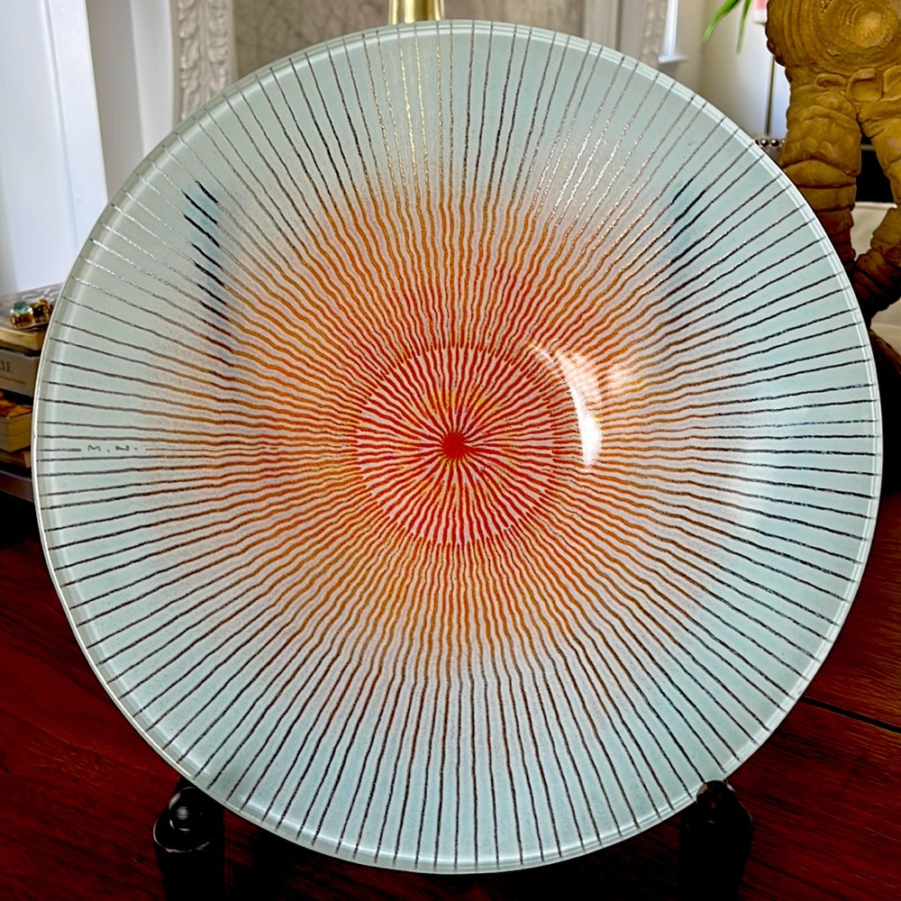 Maurice Heaton fused glass bowl